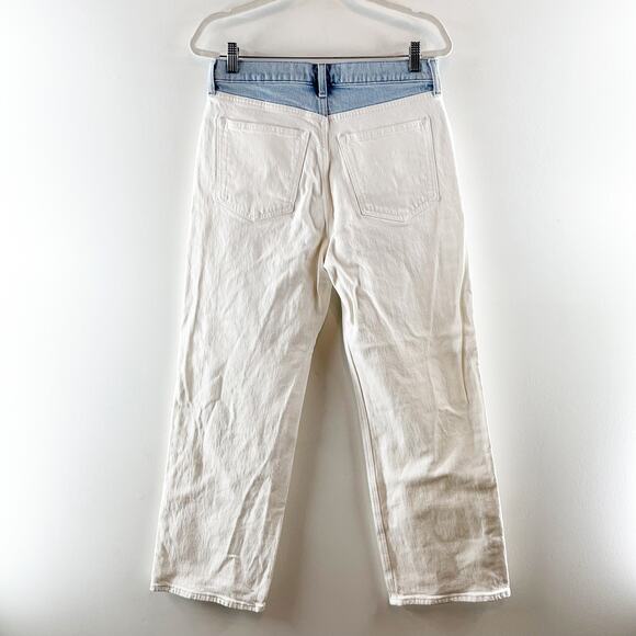 Abercrombie & Fitch High Rise 90s Relaxed Straight Leg Jeans White Blue 29 / 8 - Picture 4 of 4